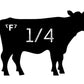 FALL '24 DEPOSIT - 1/4 Beef (110 lbs.)($12.49/lb.)