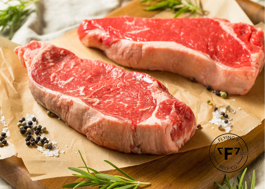 NY STRIP (2) 7-9oz ea. ($19.99/lb.)